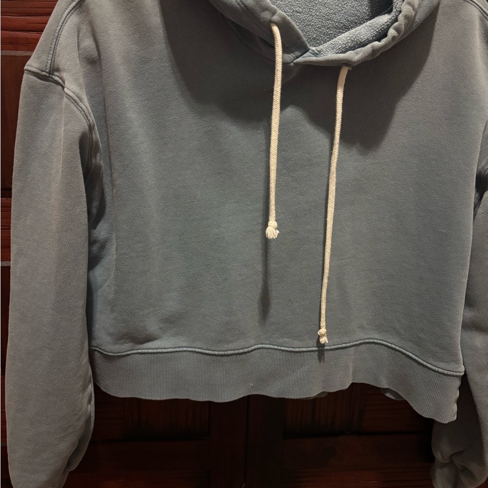 Z Supply slate blue Cropped Hoodie - Picture 3 of 6
